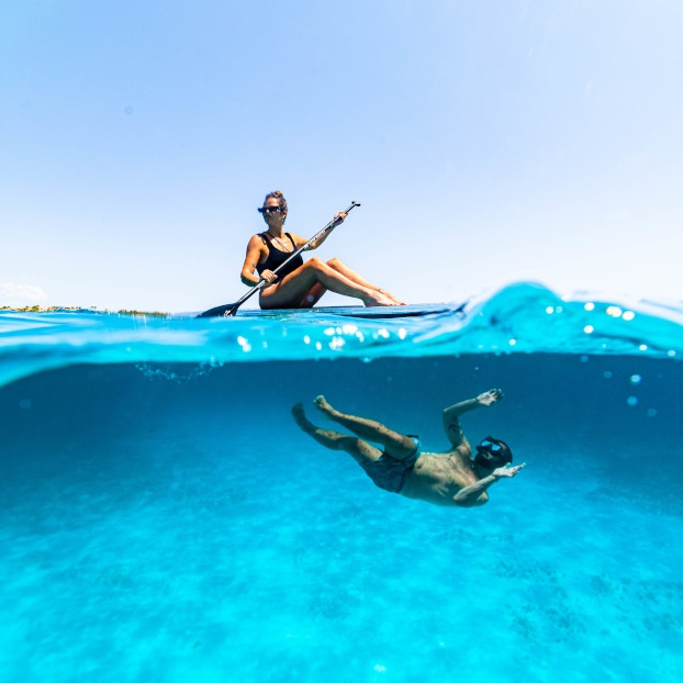 Ruta en Paddle Surf transparente por Menorca