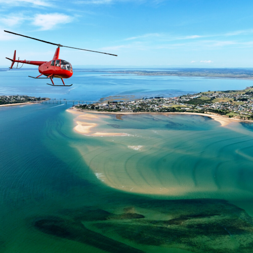 Imagen del tour: Vuelo en helicóptero de 12 minutos: Phillip Island, Rhyll, Cowes y circuito del Gran Premio