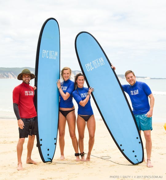 Imagen del tour: Lecciones de surf en Noosa y gran tour de aventura en coche por la playa