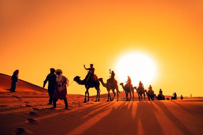 Imagen del tour: 1 noche de caminata en camello en el desierto de Merzouga