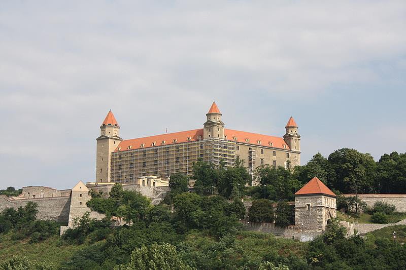 Castillo de Bratislava desde la colina
