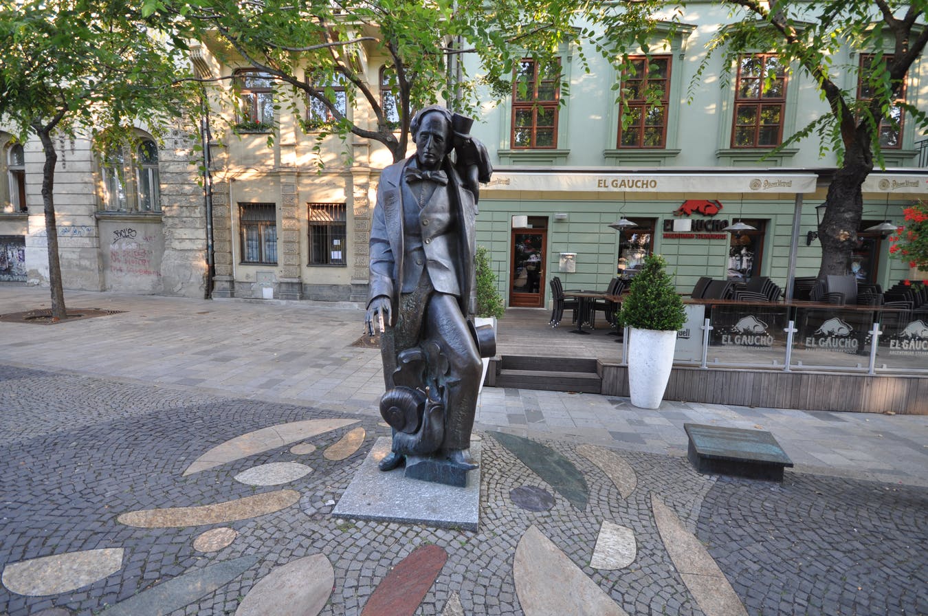 Estatua de Hans Christian en Bratislava