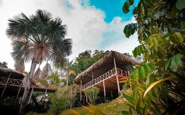 Cabañas del Amazon Tupana Lodge en la selva.