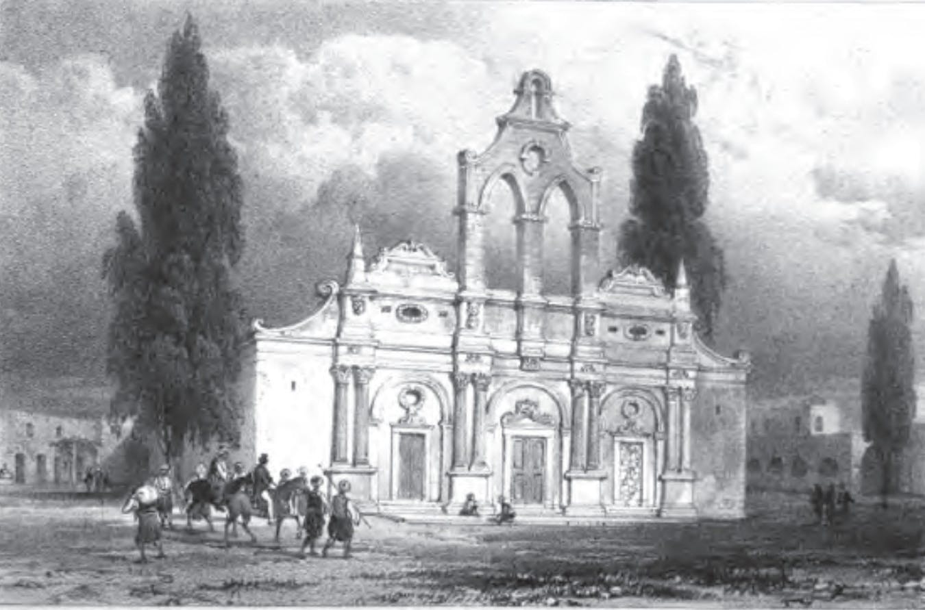 Dibujo del monasterio del 1837.