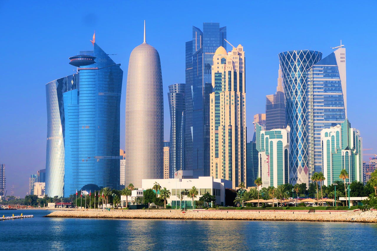 Algunos de los rascacileos de Doha.