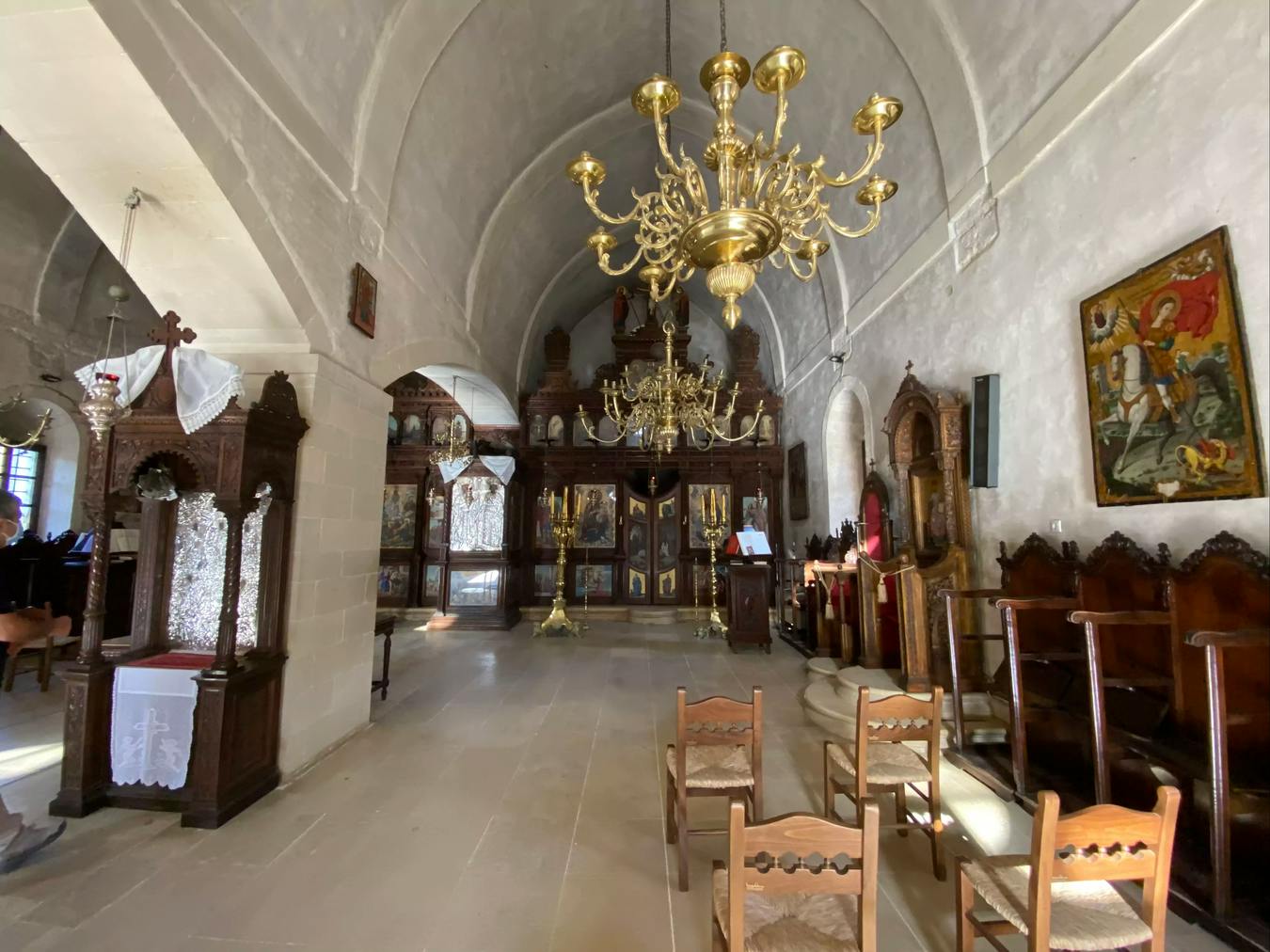 Interior de la iglesia de Arkadi.