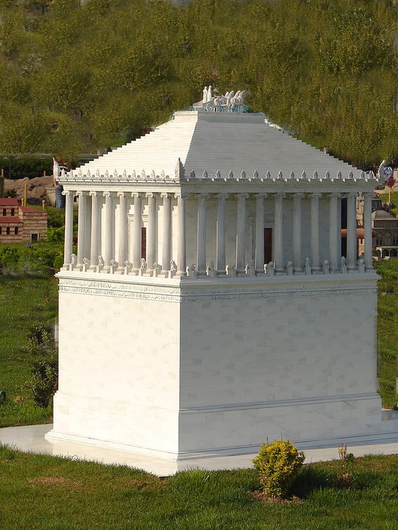 Reconstrucción 3D del Mausoleo de Halicarnaso.