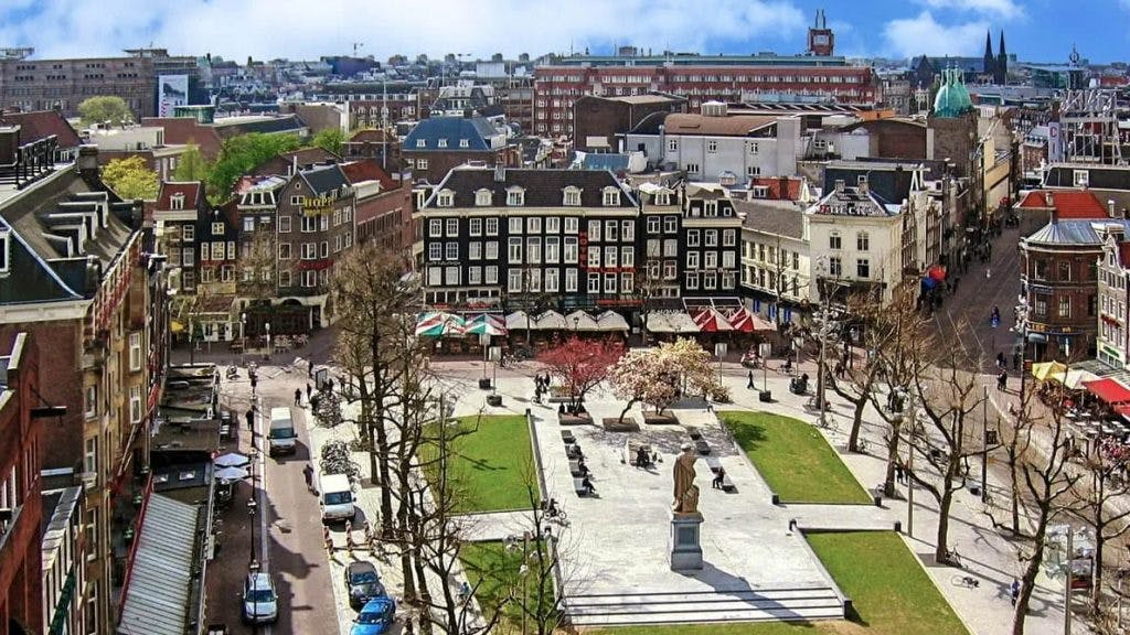 Vista aérea del Rembrandtplein.