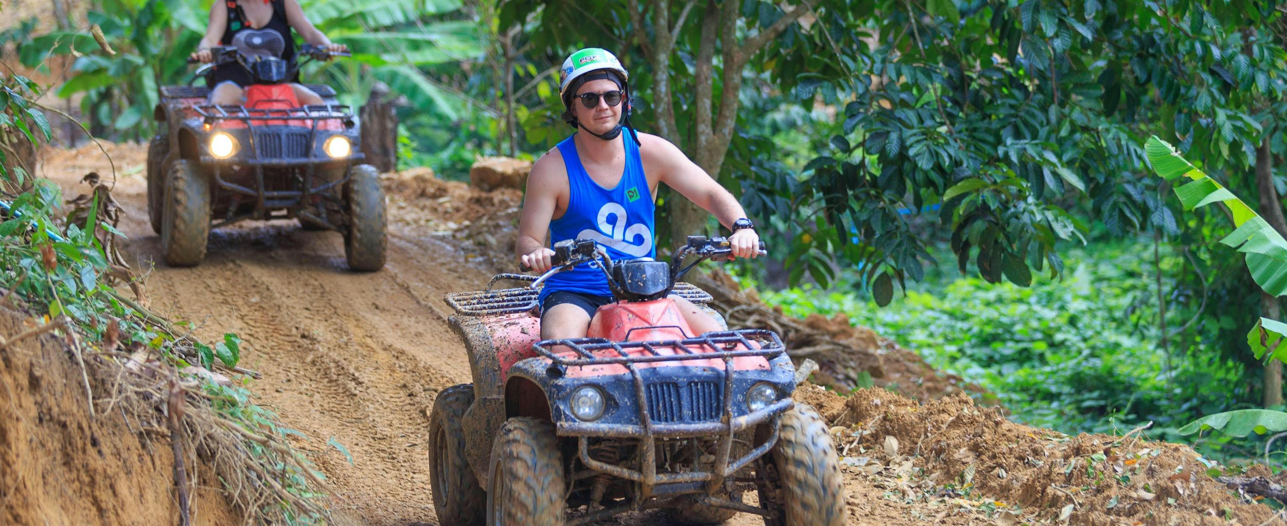 Imagen del tour: Aventuras en quad Phuket Paradise con actividades opcionales de tirolina o con elefantes